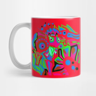 dogu the crimson alien knight in ecopop patterns Mug